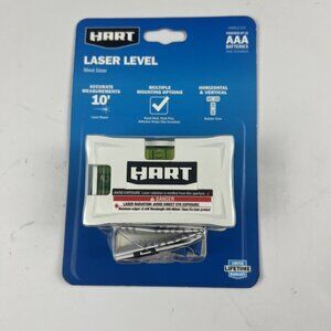 HART 10-Foot Laser Level, Horizontal and Vertical Bubble Vials